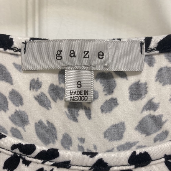 Gaze Bodysuit Size S Animal Print Brown Tan Casual Long Sleeve very soft95% Poly - Picture 2 of 6